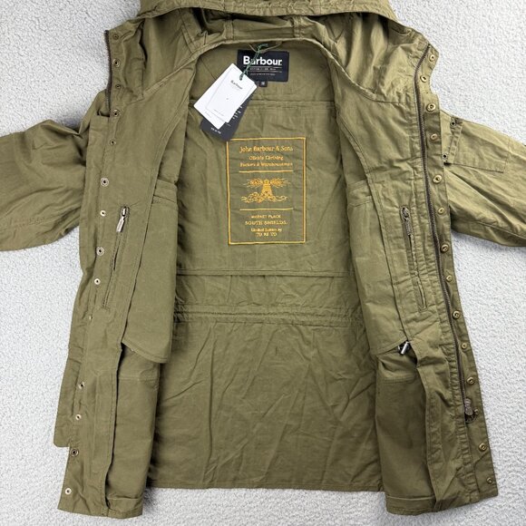 Barbour To Ki To Jacket Mens Medium M Green Inaka Field Utility Military SAMPLE - Picture 6 of 12